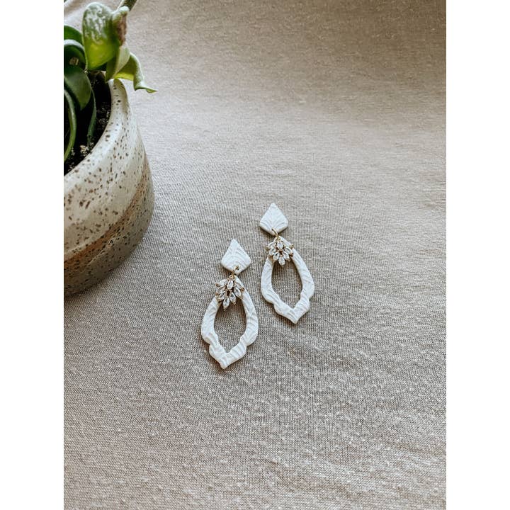 Clay & Fern Co. - Wholesale Dangle Earrings - Dahlia Earrings - Gold | Modern Wedding Jewelry3