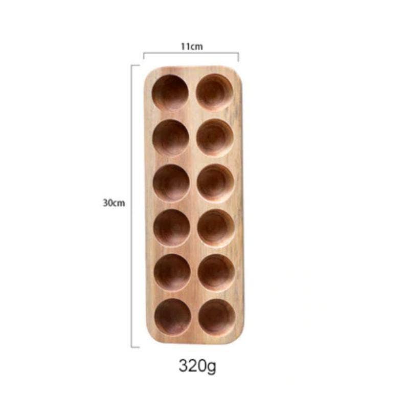 Homerely (We Cover All Import Duties) - Wholesale Egg Cup/Holder - Wooden Egg Storage Tray2