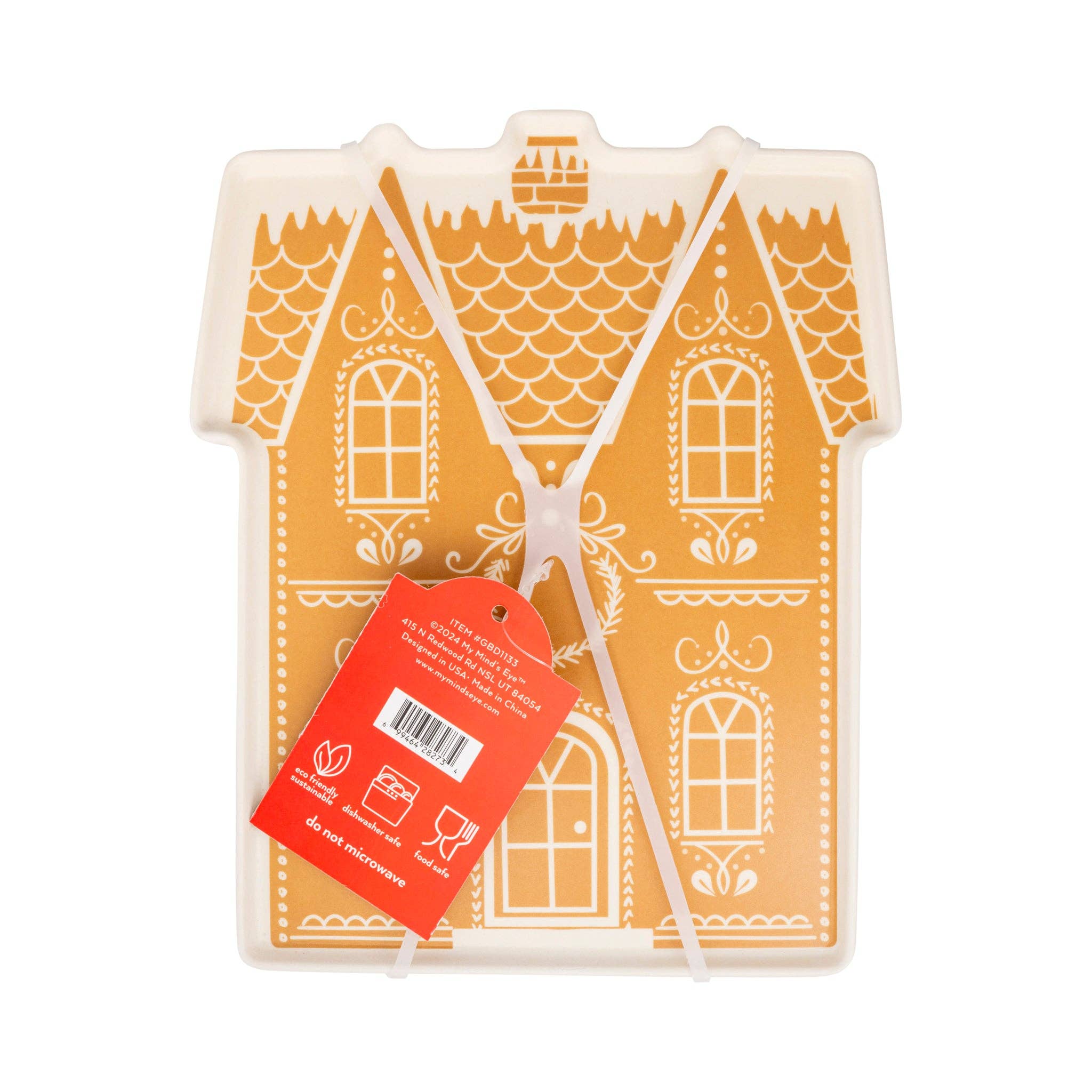 My Mind’s Eye – wholesale Disposable plate – GBD1133 - Gingerbread House Bamboo Plates - 42