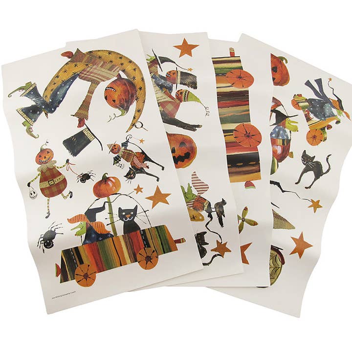 23-Piece Vintage-Inspired Halloween Wall Decals by Jane Kitching, Featuring Witches, Cats, and Pumpkins for Charming and Spooky Holiday Home Transformations and other Purchase Wholesale window alert. Free Returns & Net 60 Terms on Faire trending on Faire.