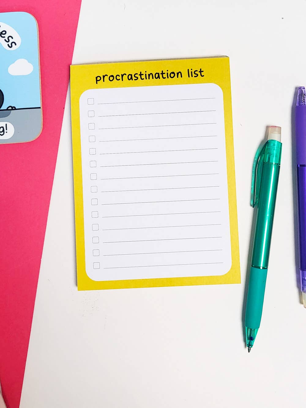 The Playful Indian – wholesale Notepad – Procrastination List - A6 Memo pad / Listpad / Notepad1