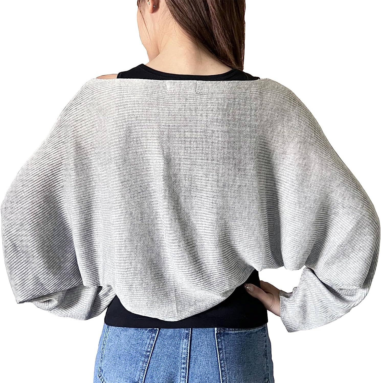 Fennco Styles – Engroshandel Cardigan - Dame – Ribstrikket cardigan bolero shrug19