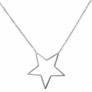 chain star open polished steel for wholesale by Style Republic - Carsten Maletz