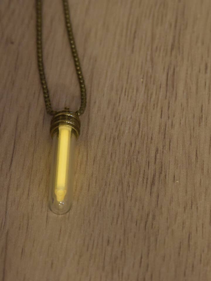 Steampunk Tritium Pendant Vial Glow Necklace for wholesale by TritiGlow