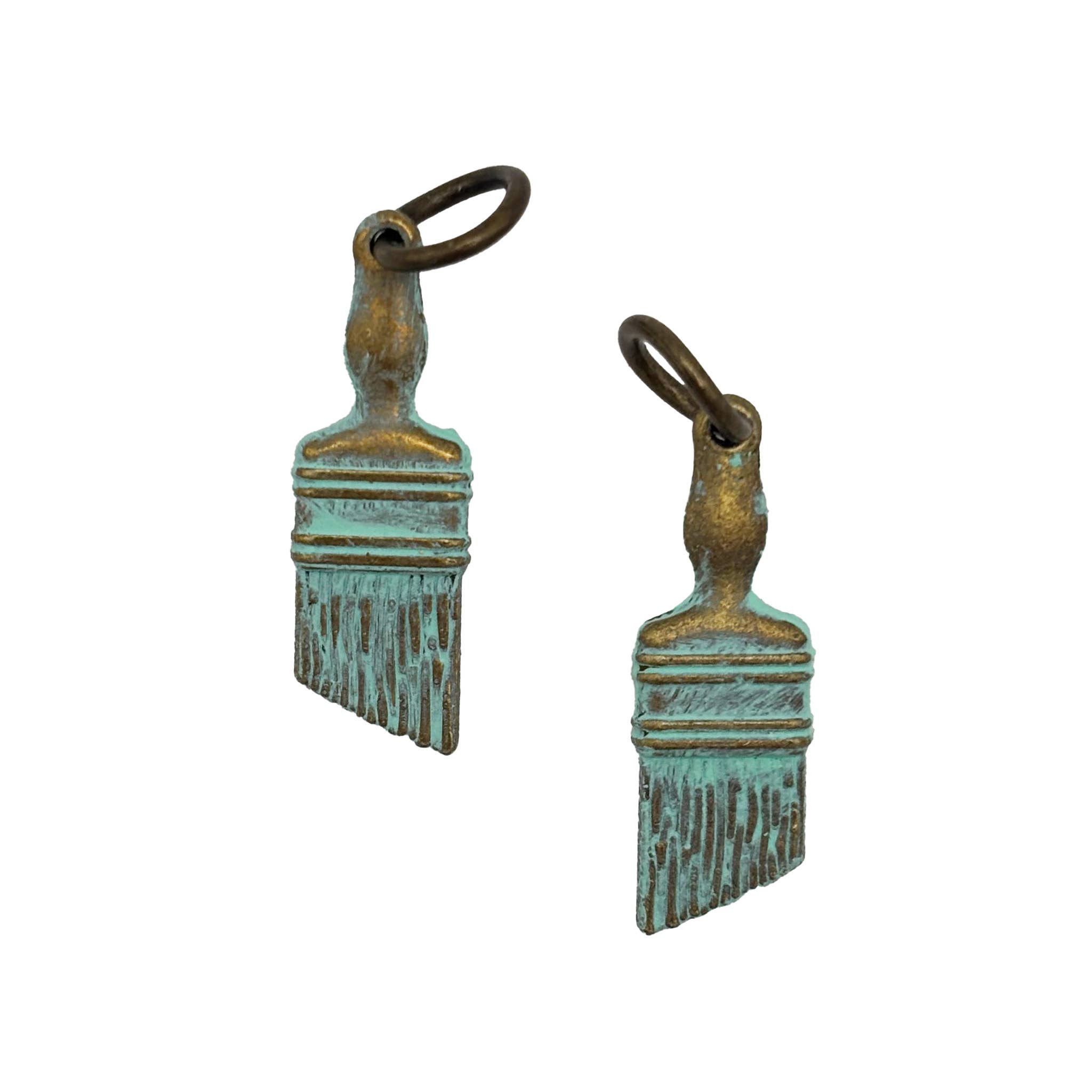 Gleeful Peacock - Wholesale Individual Charm/Pendant - Paintbrush Charm Bracelet, Necklace, or Charm Only2