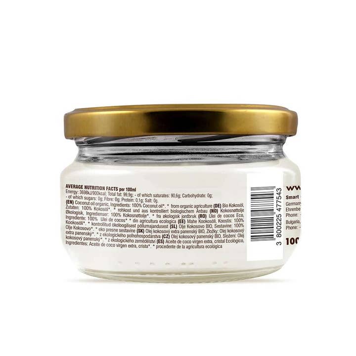 Bett'r - Vendita all'ingrosso Olio da cucina - Olio di cocco, extra vergine, bio, Dragon Superfoods, 100ml