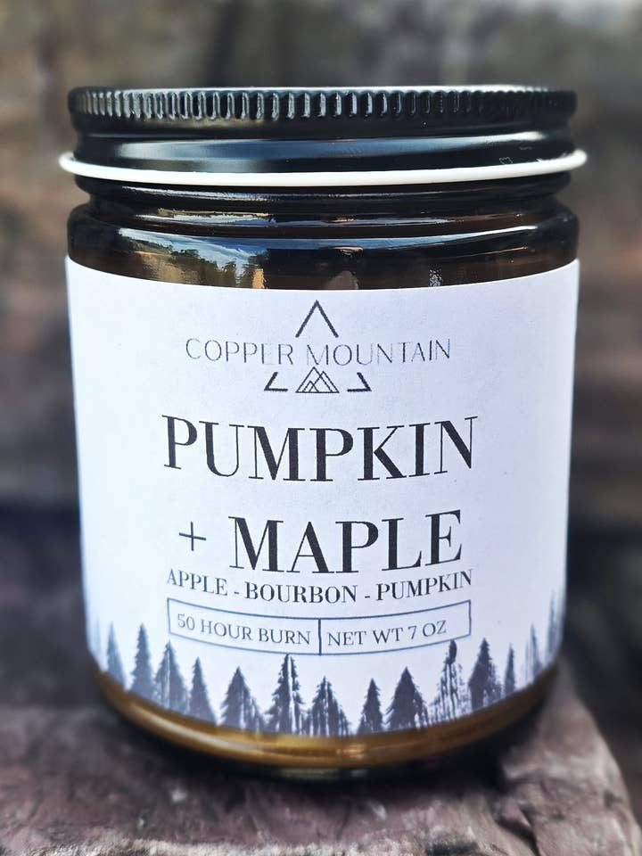 PUMPKA + LÖNN (ÄPPLE, BOURBON, PUMPKA) 8OZ, 16OZ för wholesale av Copper Mountain Candle Co.