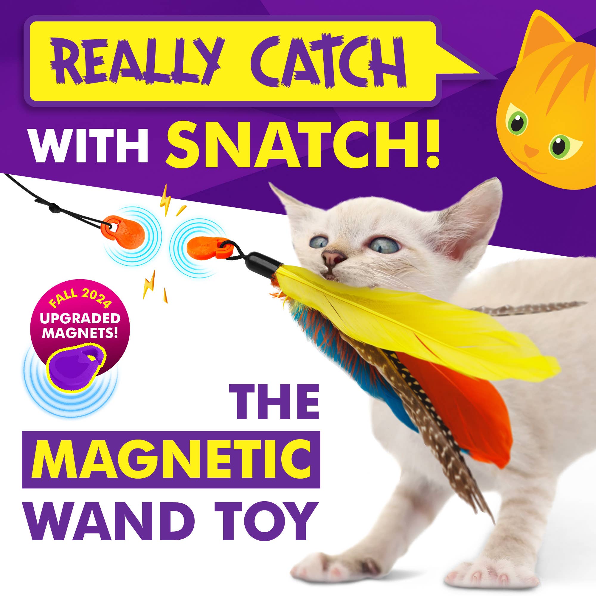Cat Amazing - Wholesale Pet Toy - Cat - Cat Amazing SNATCH – Magnetic Wand Toy – Really Catch!1