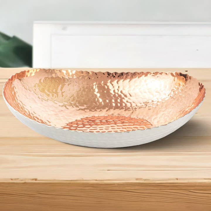 Monarch Abode - Wholesale Decorative Plate/Dish/Bowl - Hand Hammered Modern Decorative Bowl 12.75 x 8.75 inch7