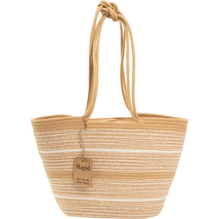 Magid – Großhandel Tragetasche – Damen – Magid Natürliche Baumwolle Geflochtene Knoten Schulter Geflochtene Tasche