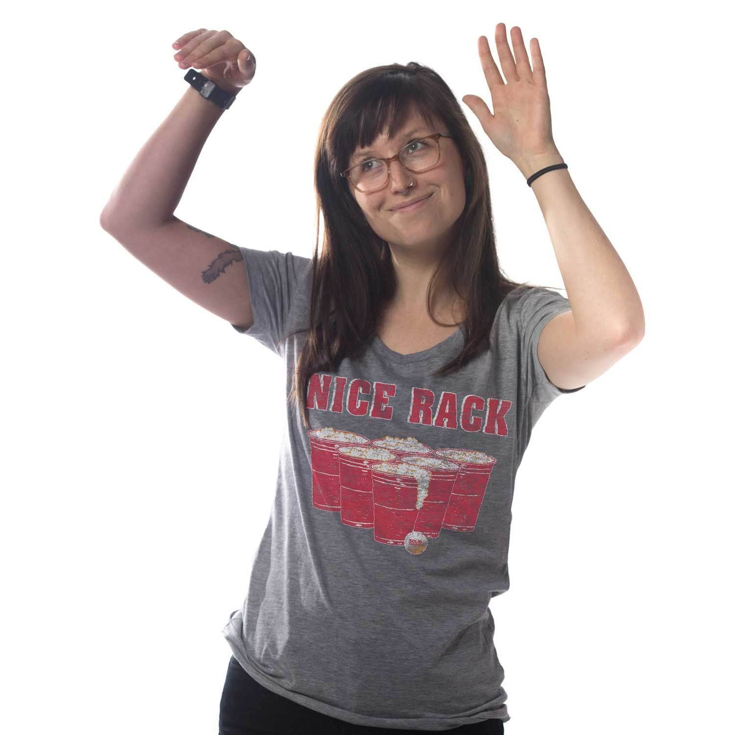 Solid Threads - Wholesale Screen Printed T-Shirt - Women's - Women's Nice Rack T-shirt1