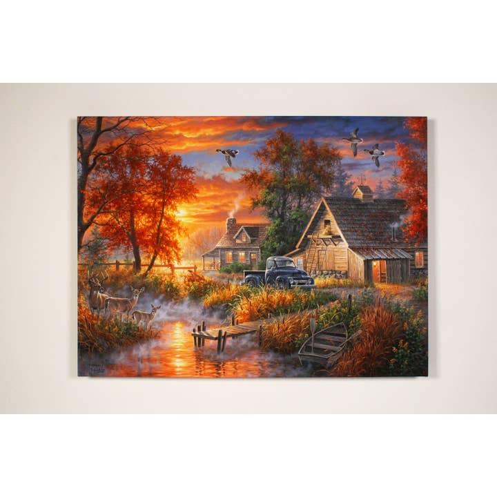 Glow Decor - Wholesale Art Print - Grandpa's Farm 18x24 Fully Illuminated LED Wall Art
