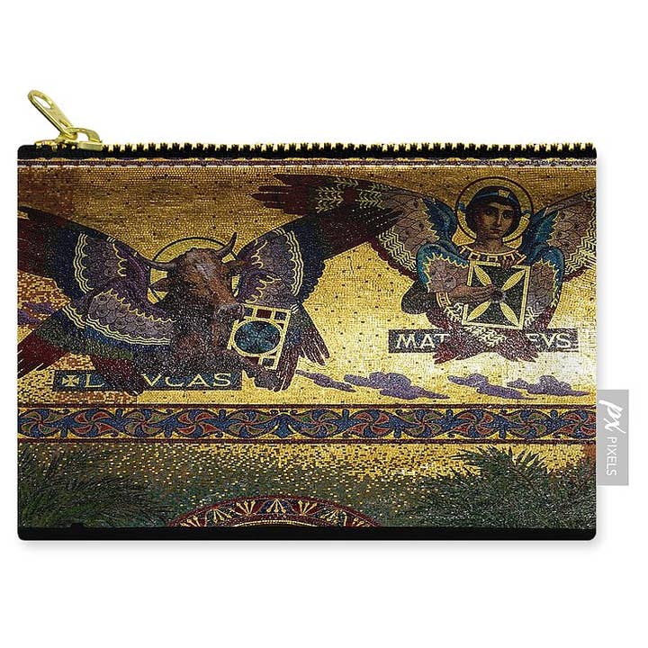 POCHETTE ZIPPÉE - POCHETTE ZIPPÉE « THE ART'S MOSAIC », ROME pour la vente par sorayadapuzzostore