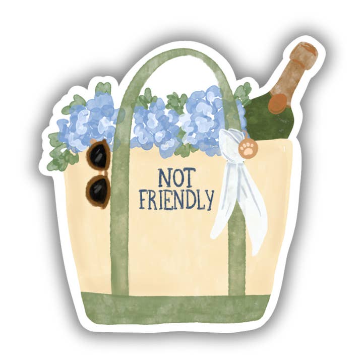 Bolsa No Amistosa | Pegatina 3" para venta al por mayor de Oak Shore Collective LLC