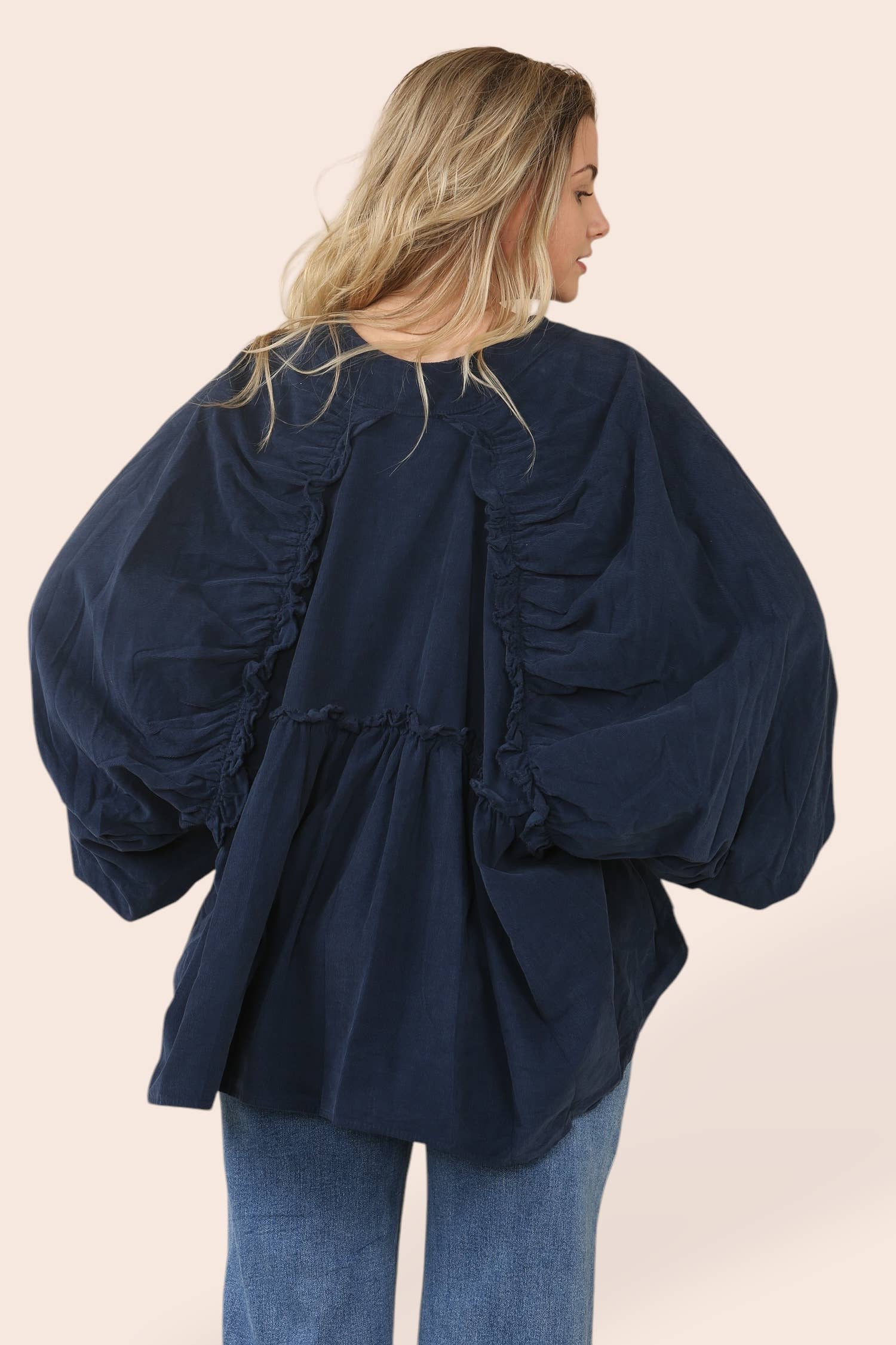 Kurt Muller - Vente Chemisier – femme - Blouse en Coton Côtelé à Boutons3