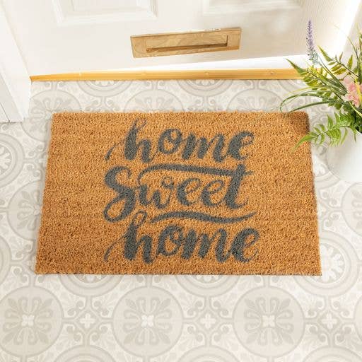 Home Sweet Home Paillasson Gris pour la vente par Artsy Mats