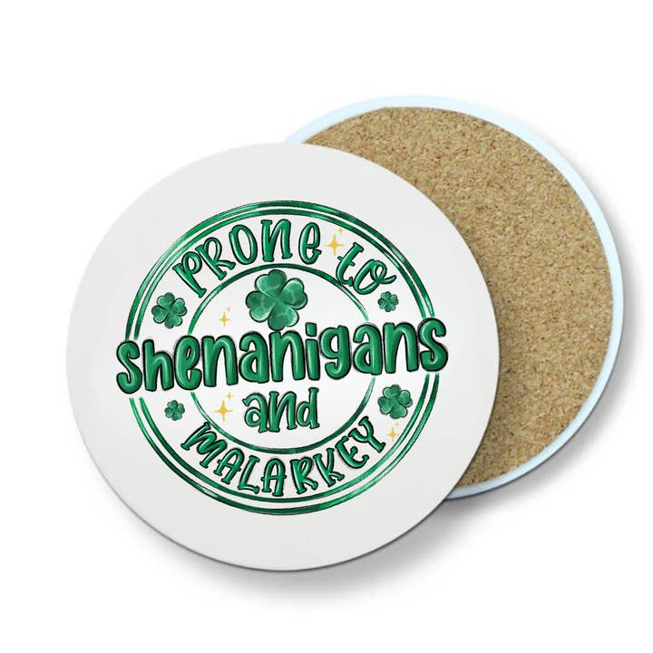 Ceramic Coaster Glossy 4x4 Irish St. Patrick's Day for wholesale by Handsome Sam's