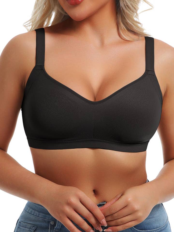 SHAPERX Soutien-gorge sans fil pour femmes légèrement doublé à couverture totale pour la vente par SHAPERX