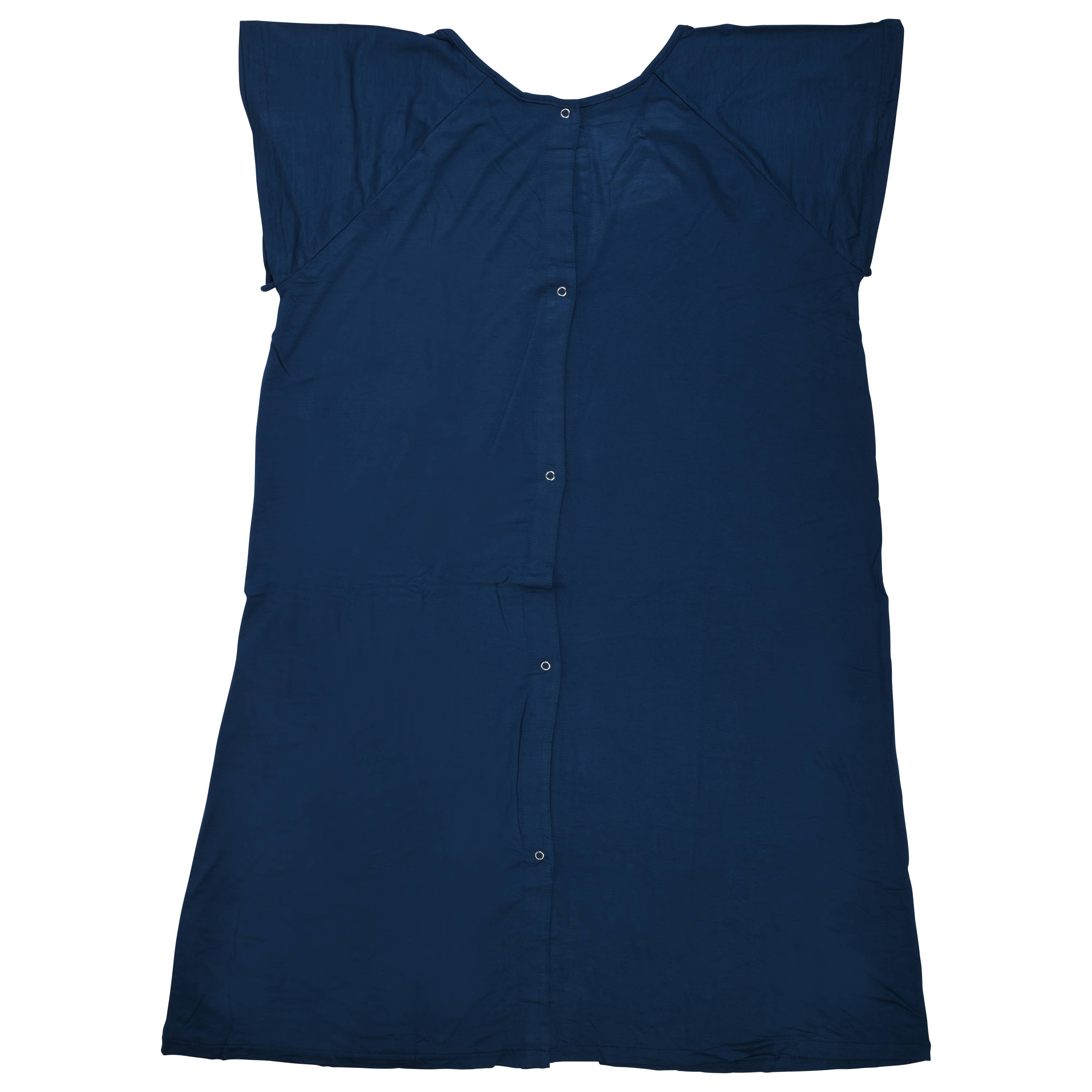 Three Little Tots - Wholesale Dress - Maternity - Navy Blue Maternity Mommy Labor and Delivery/ Nursing Gown1