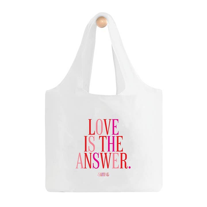 Fold-Up Bags - BGD292 - Love Is The Answer (Saying) for wholesale by Quotable