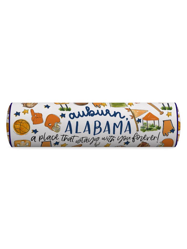 Auburn, AL Multi Sport Bolster Pillow for wholesale by Happy By Rachel, LLC