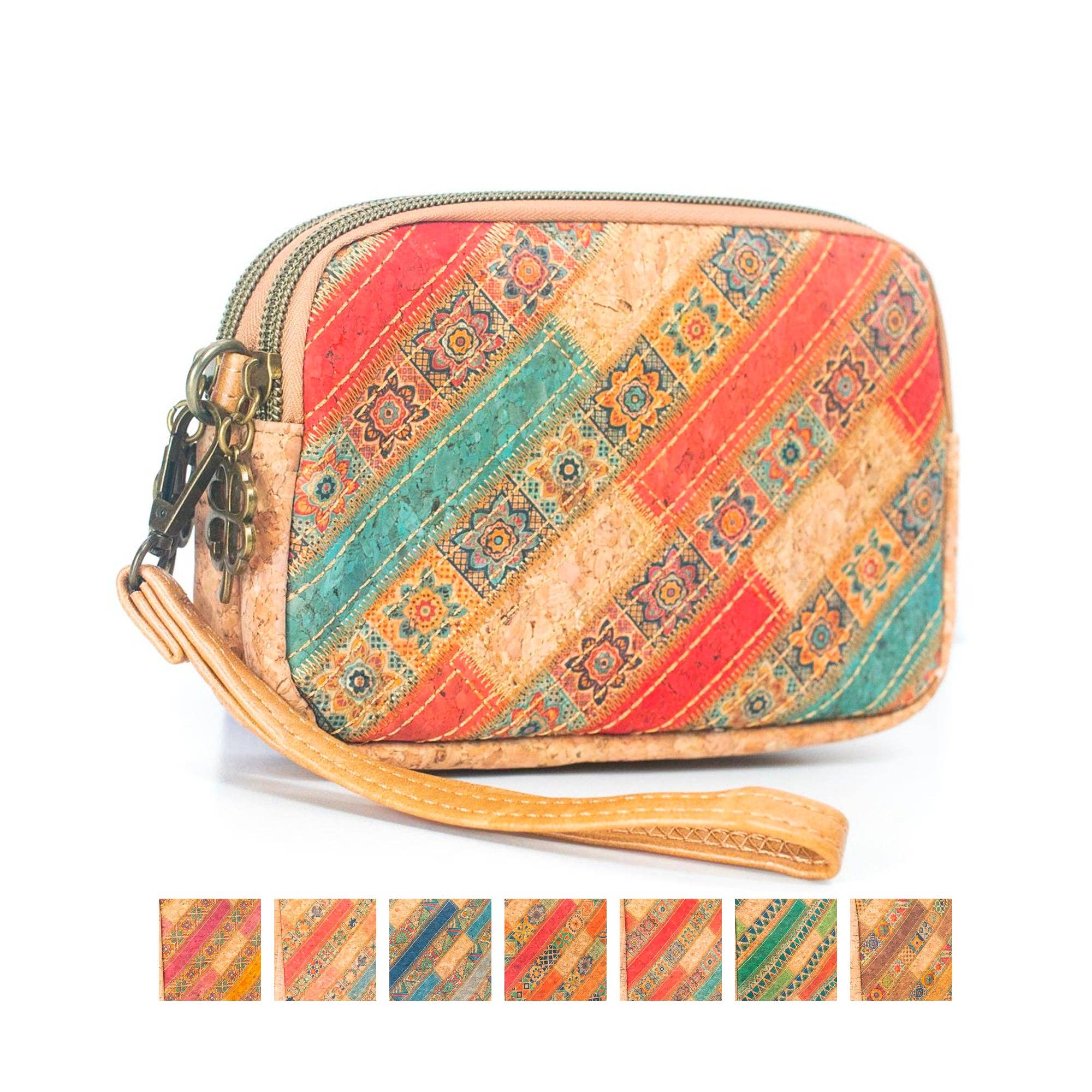 Meninas Bonitas Cork - Wholesale Clutch Bag - Women's - Natural Cork Patchwork Embellished Clutch for Women BAGF-0595