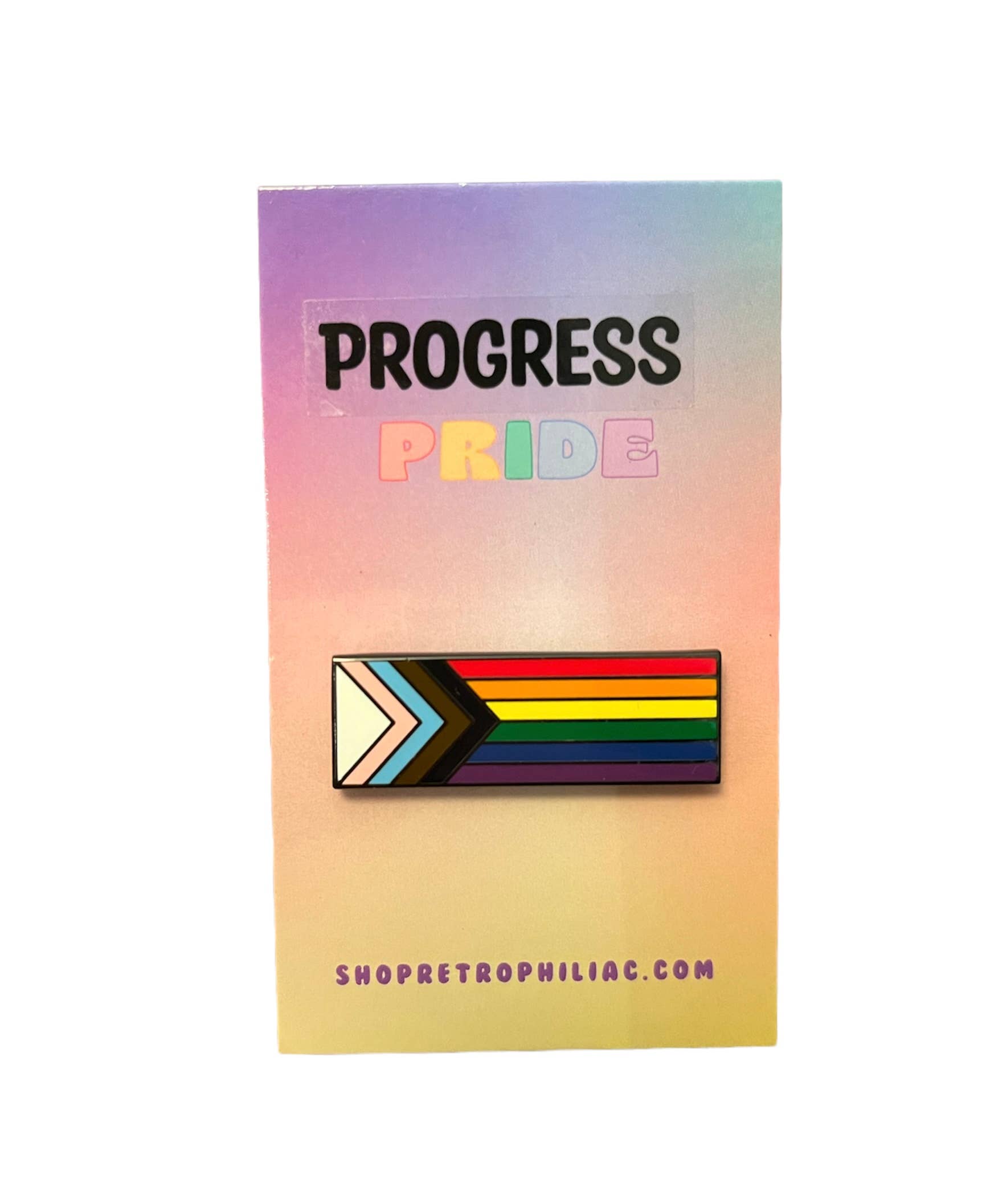 Retrophiliac - Venta al por mayor Botón/prendedor - Pin esmaltado de Progress Pride Rainbow LGBTQIA2+1
