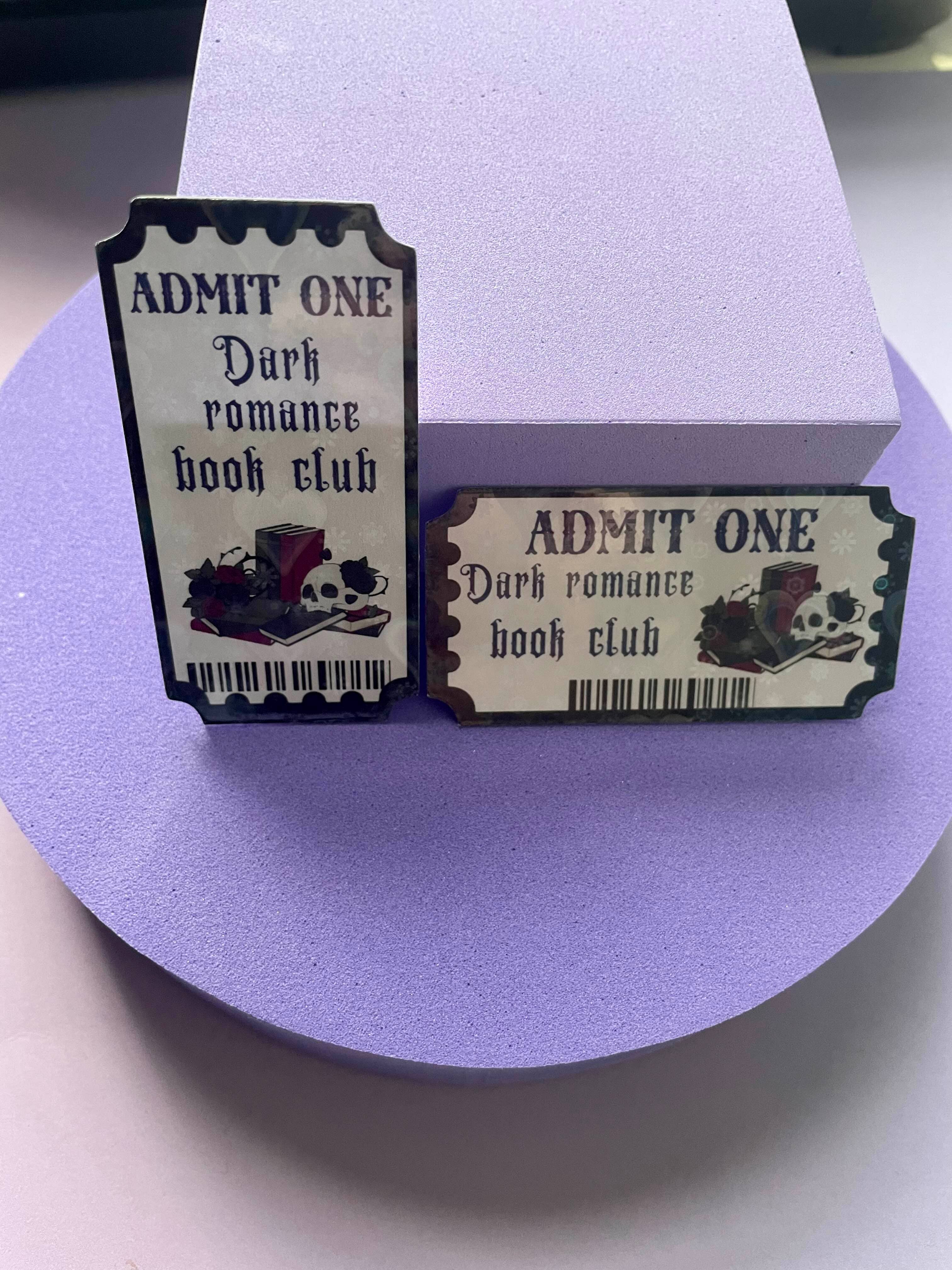 Motleyboo - Wholesale Sticker - Dark romance book club ticket die cut sticker1