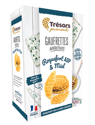 REMOVED BRAND – Großhandel Cracker – Aperitif-Waffeln 60 g Roquefort-Honig0