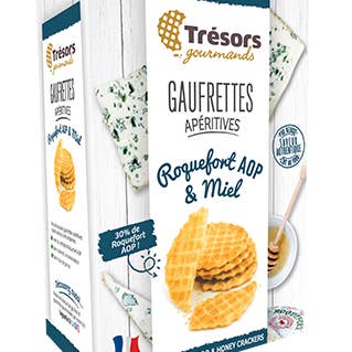 Trésors Gourmands - Wholesale Crackers - APERITIF WAFERS 60g ROQUEFORT HONEY0