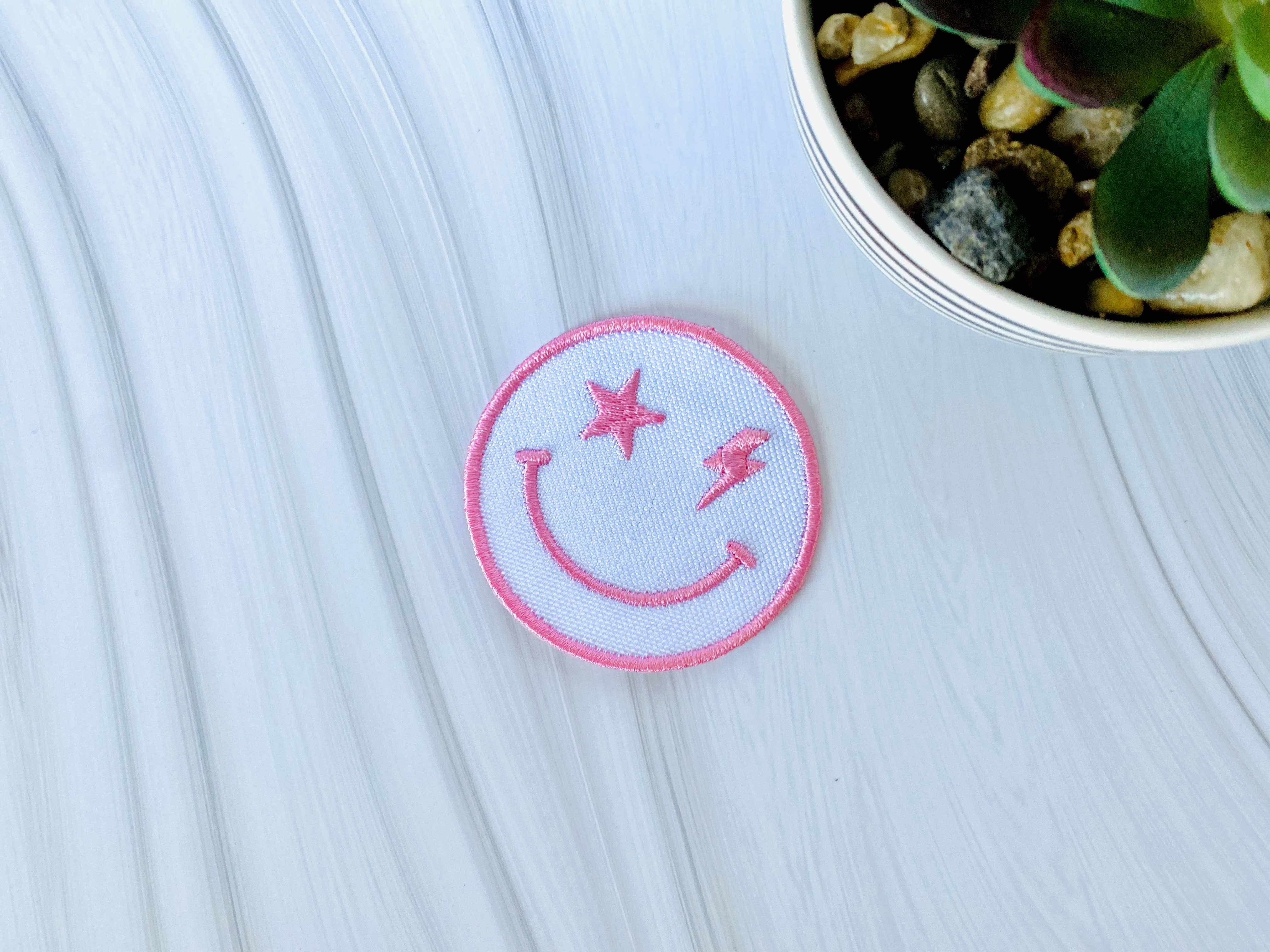 R & R Stitched - Wholesale Patch - Bolt happy face embroidered iron-on  hat patch4