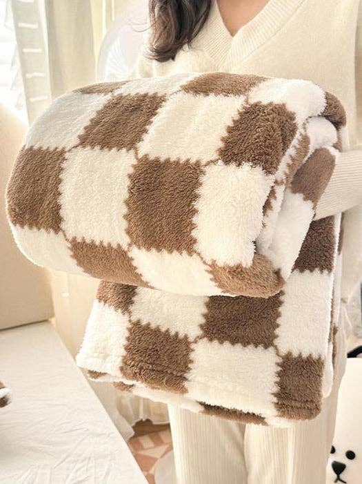Sweetkama - Wholesale Throw Blanket - Home Coral Color Block Fleece Soft Blanket SKABL40903