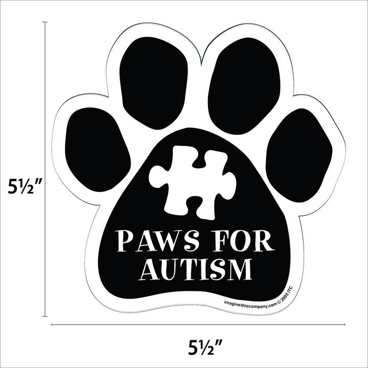 Imagine This Company - Wholesale Magnet - Paws For Autism Paw Magnet4