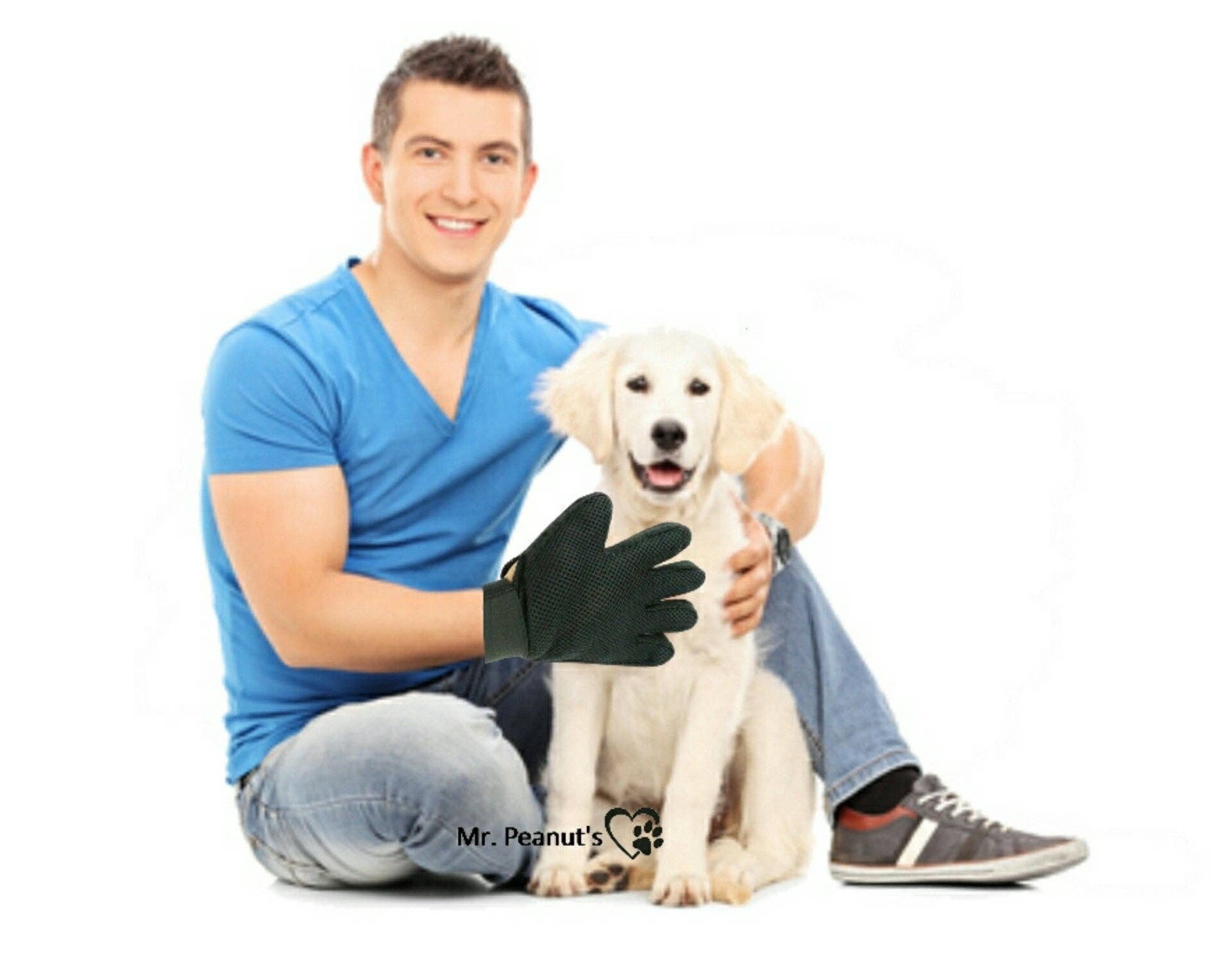 Mr. Peanut's – wholesale Pet grooming tool – Dog – Mr. Peanut's 2 Pak HanD 259 Silicone Pins Pet Grooming Gloves10