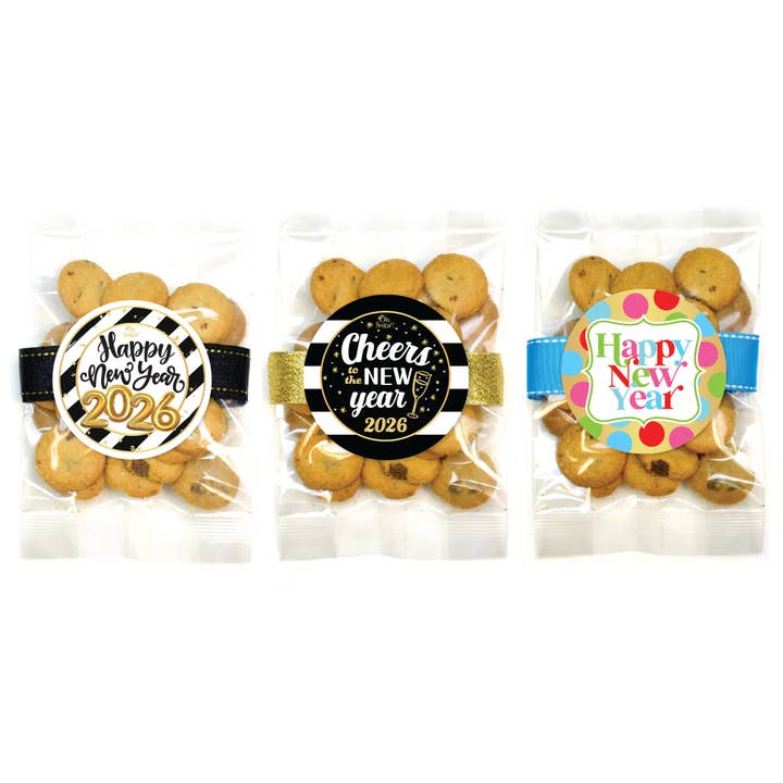 Cookies - Happy New Year Small Bag Asst. for wholesale by Oh, Sugar!