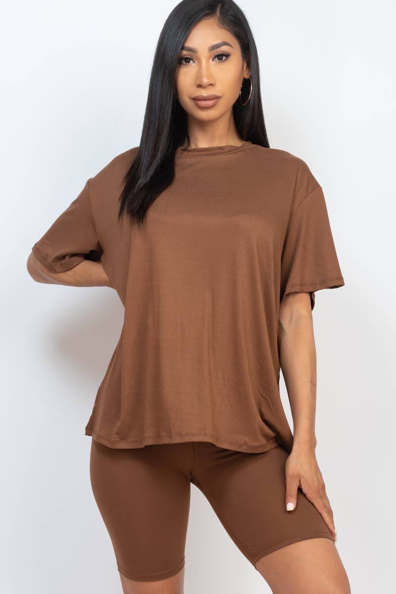 CAPELLA APPAREL - Wholesale Activewear Set - Women's - Loose Fit Top & Bike Shorts Set39