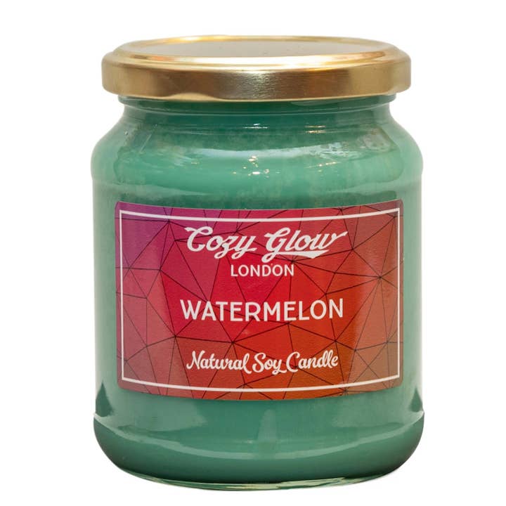 Cozy Glow Watermelon Soy Candle for wholesale by Cozy Glow Candles & Home