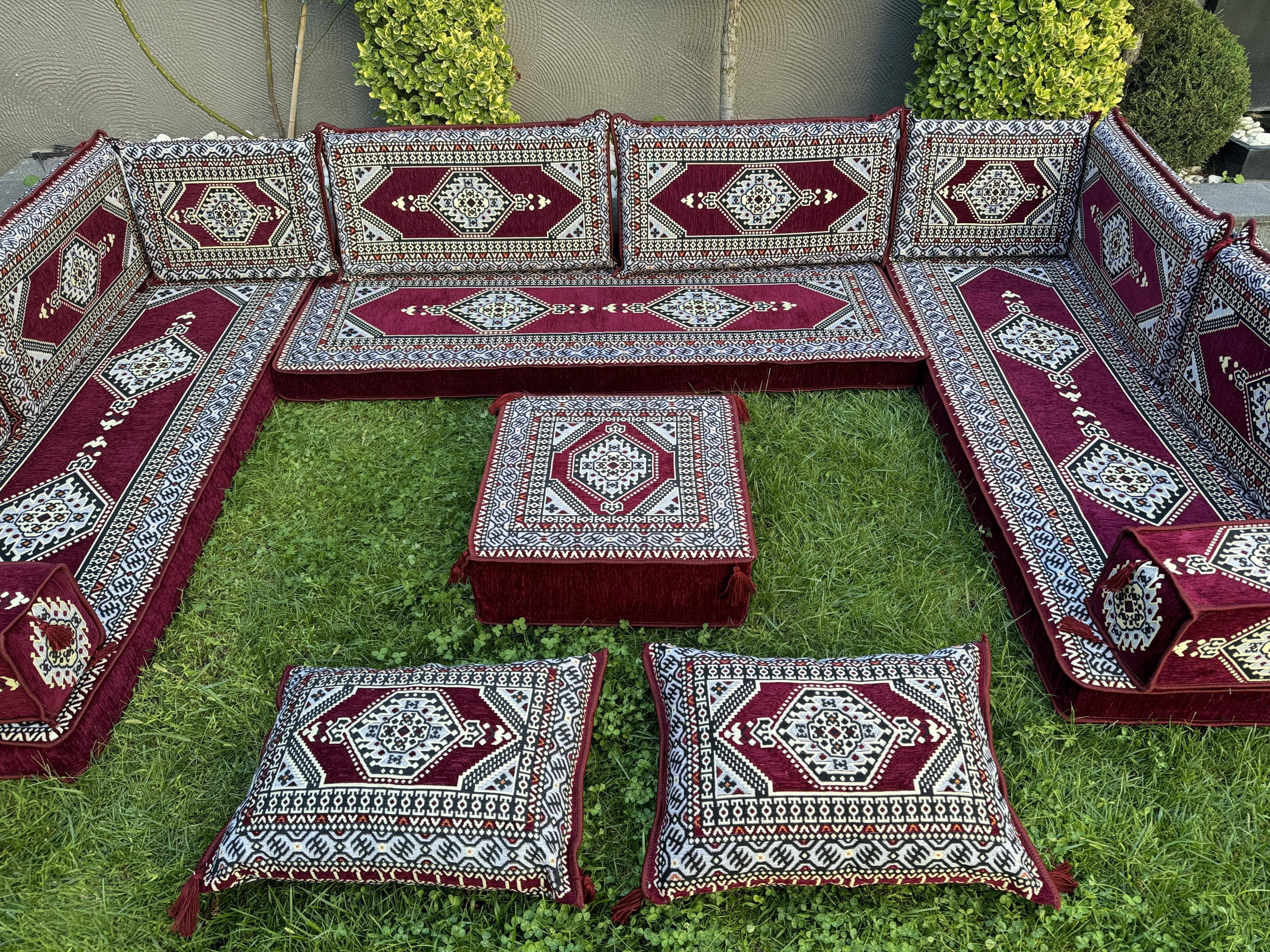 The Loom Wholesale – Engroshandel Sofa – Håndlavet Gulv Siddesofa Sæt - Traditionel Ottoman9