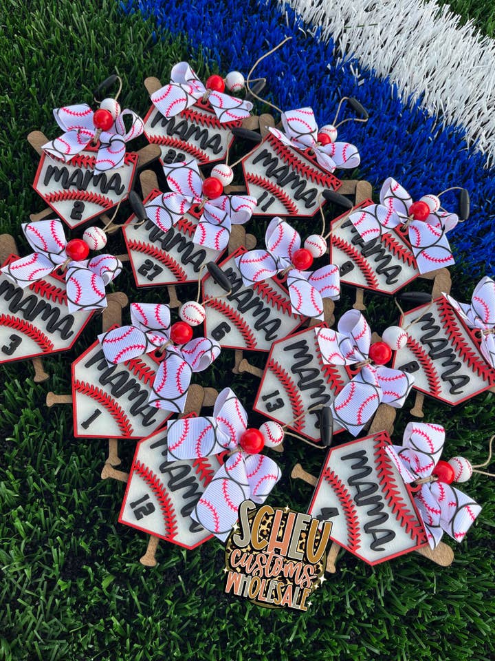 Baseball/Softball Home Plate Car Charm(Individual) for wholesale by Scheu Customs LLC