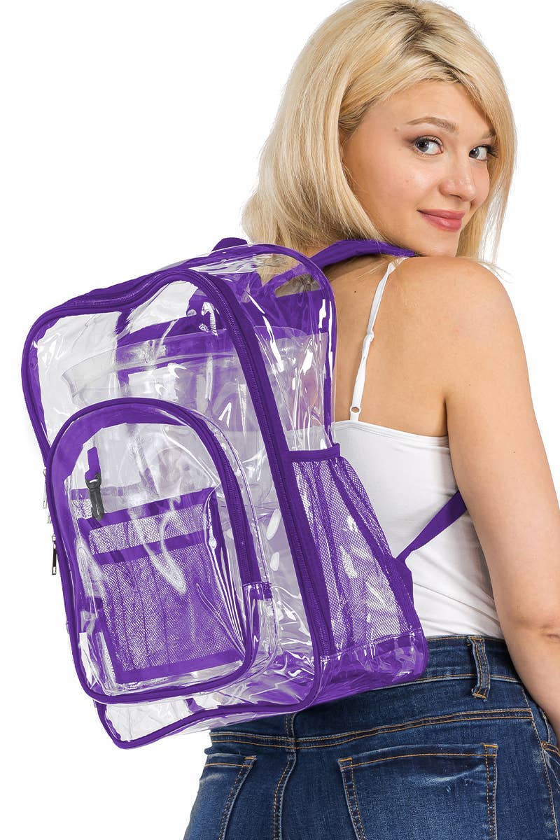 Cap Zone - Vente Sac à dos – femme - Sac à dos en PVC transparent extra large et durable7