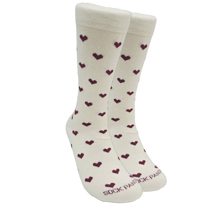 Heart Patterned Socks from the Sock Panda (Adult Large - Men's Shoe Sizes 8-12) for wholesale by Sock Panda