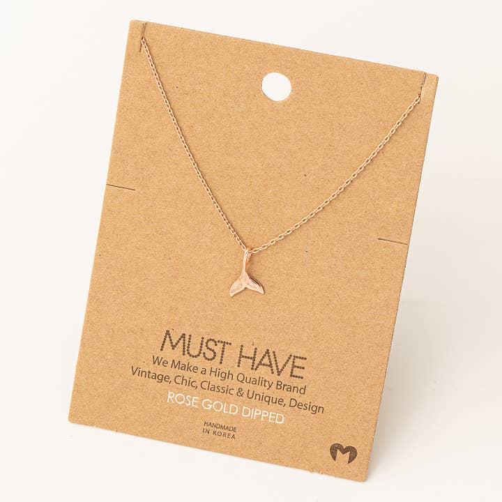 Fame Accessories - Wholesale Pendant/Charm Necklace - Whale Tail Pendant Necklace