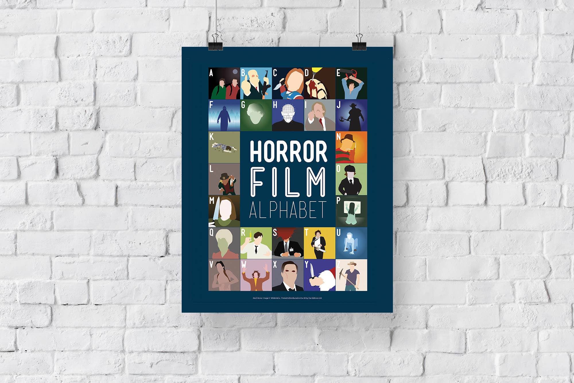 Star Editions - Vendita all'ingrosso Stampa artistica - Horror Film Alphabet - Stampa artistica premium 11X14»2