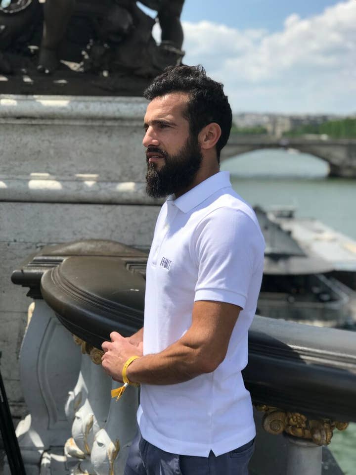 White France Unisex Polo - Navy Blue Embroider for wholesale by FRANCE XXI