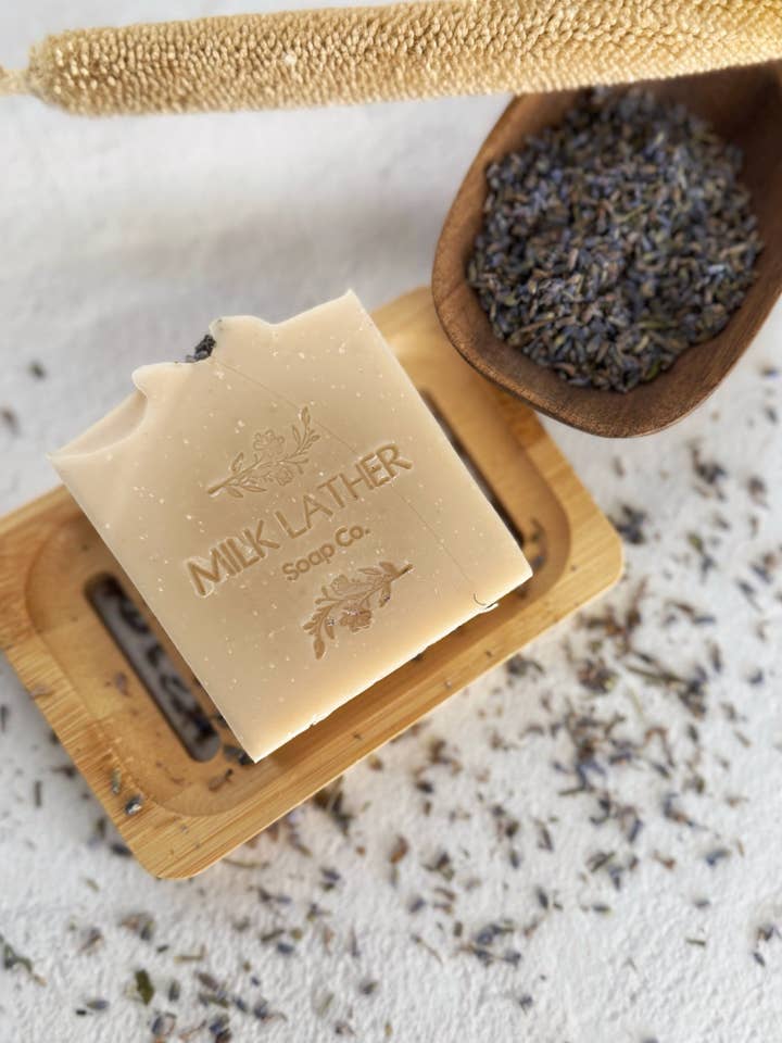 Luxe Lavender - 5oz Beef Tallow & Goat Milk Soap for wholesale by Milk Lather Soap Co.