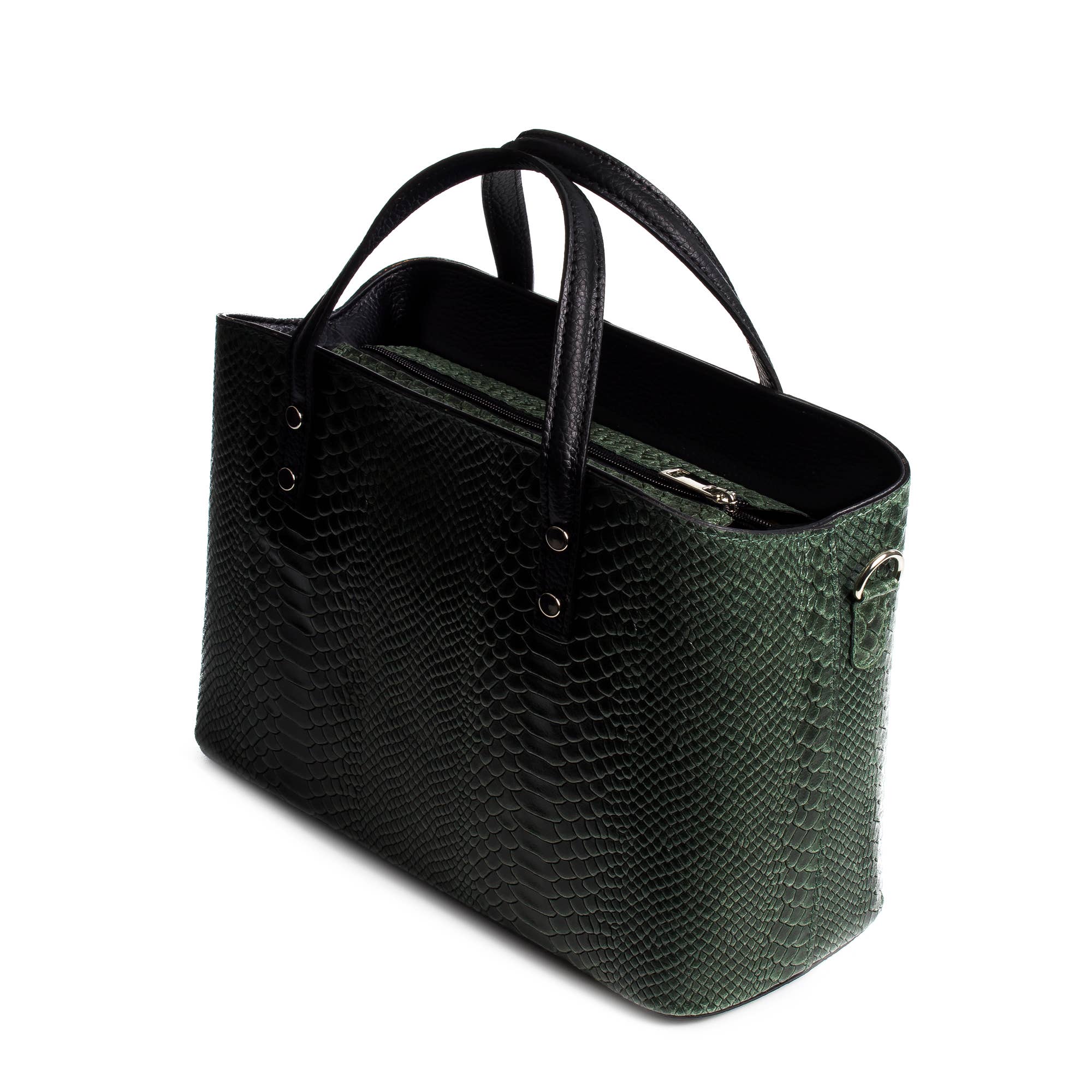 FIRENZE ARTEGIANI – Sacola - Mulher por atacado – Vittoria Sacola Couro Genuíno Camurça Serpente Impressão6