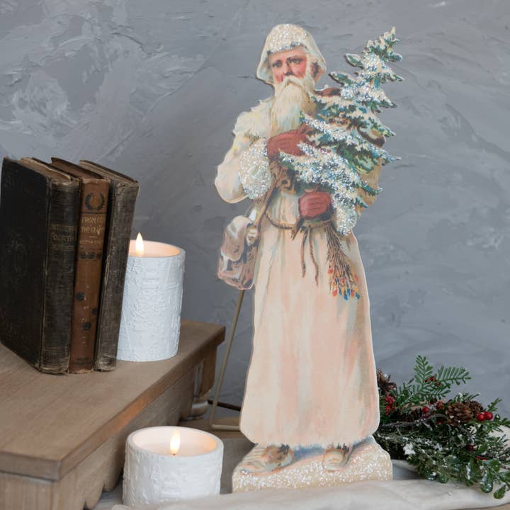 18" SANTA IN WHITE DUMMY BOARD for wholesale by Ragon House