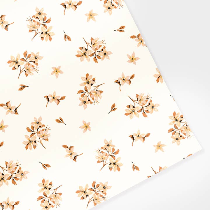Ditsy Floral Rose Botanical Wrapping Paper Sheet for wholesale by Annie Dornan Smith