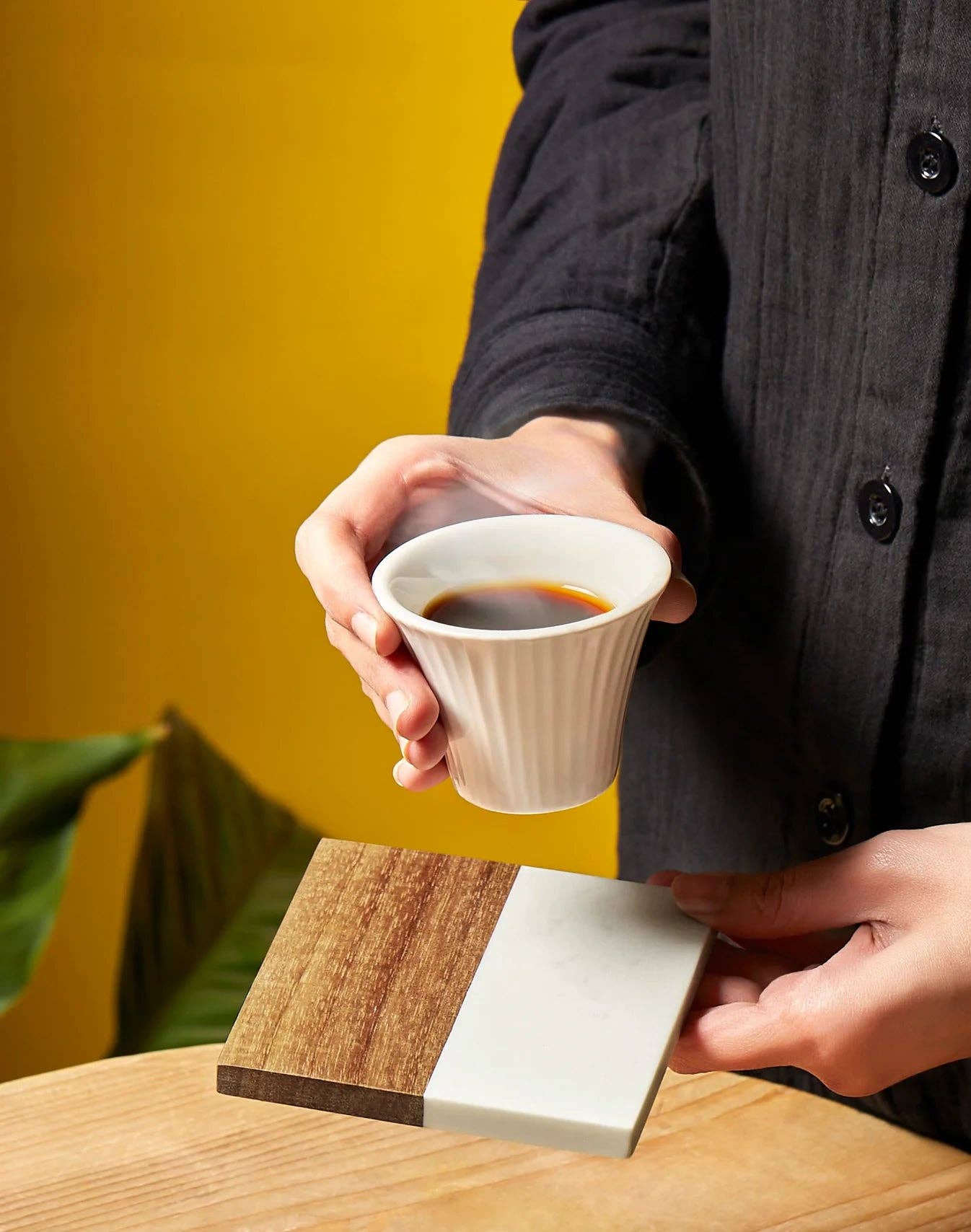 MakerFlo - Wholesale Coasters - Marble and Wood Coaster Set12