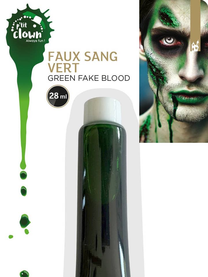 Sangue Finto - Verde - 28ml per la vendita all'ingrosso da parte di P'tit Clown